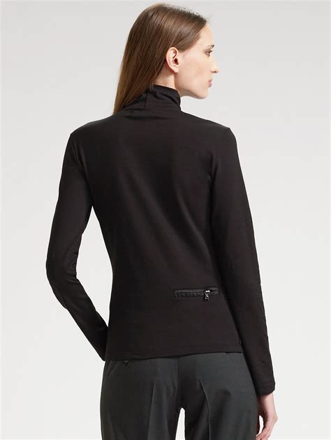 men prada turtleneck|Black Stretch Cotton Turtleneck .